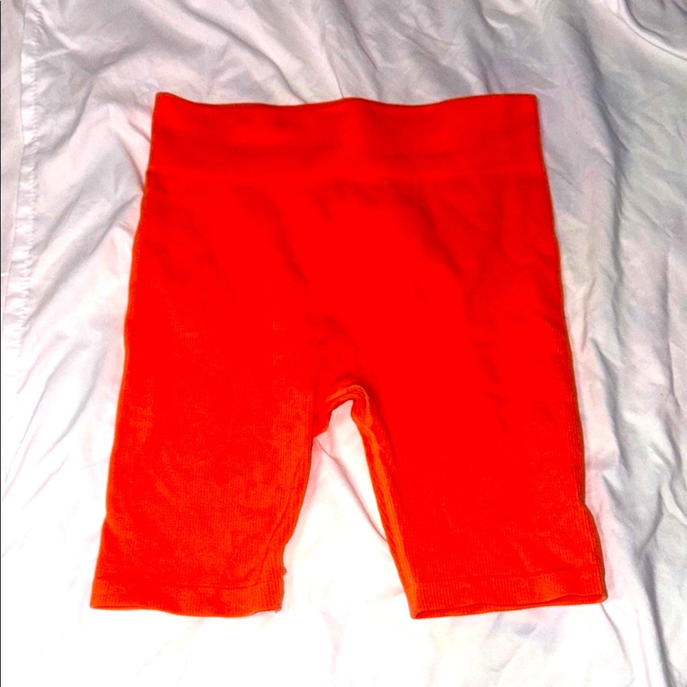 Charlotte Russe Coral Biker Shorts